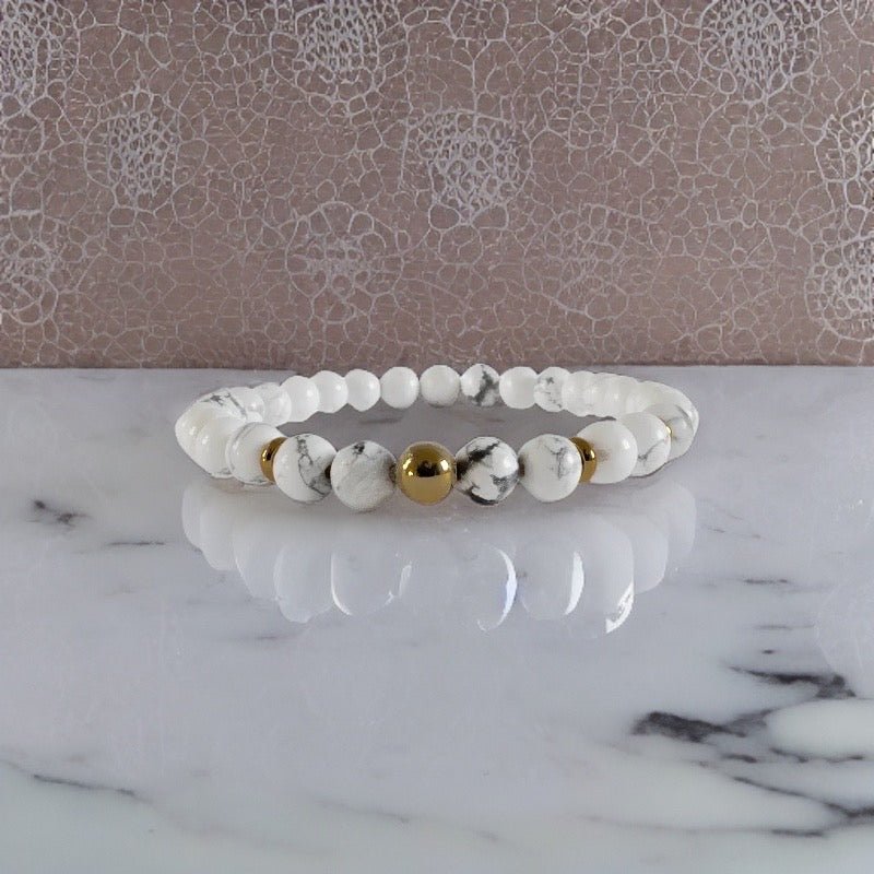 Armband Howlite white